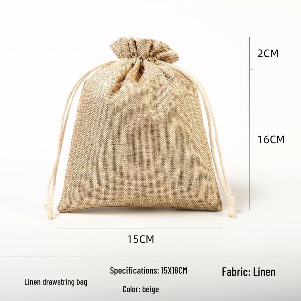 Custom Drawstring Wenwan, Cotton, Linen, or Rice Bag