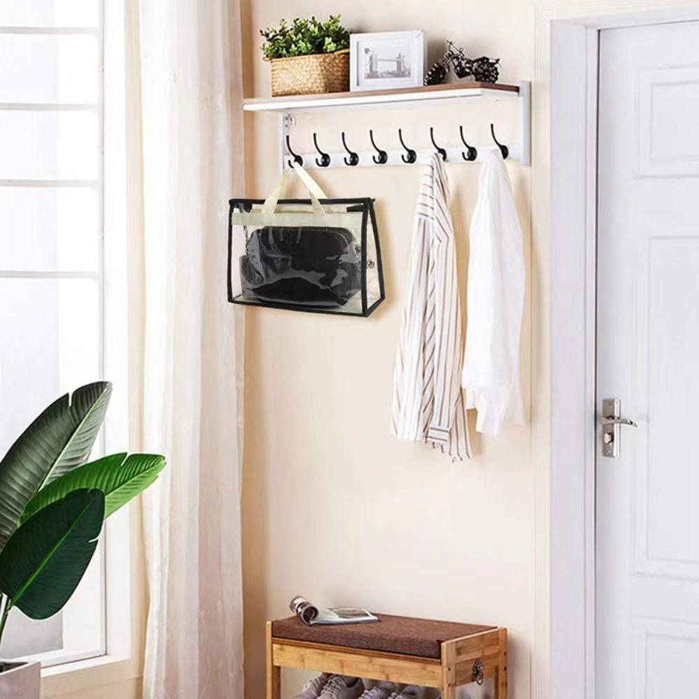 PVC Storage Bag Hanging Dustproof Bag Storage Box Handbag Dust Bag Travel