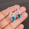 Swiss Blue Topaz Gemstone 925 Sterling Silver Jewelry Drop/Dangle Earrings 1.50" EE-51-4