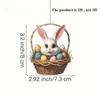 1/2pcs Easter Bunny Acrylic Flat Decorative Pendant, Keychain Pendant,Car Interior Decoration Pendant,Holiday Hanging Decoration