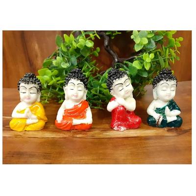 Rășină Miniatură Jucării de Grădină Sculpturi Decorațiuni Kituri Pentru Decor Plante de Interior Exterior & Cadou (Set de 4 Miniaturi de Grădină), Multicolor