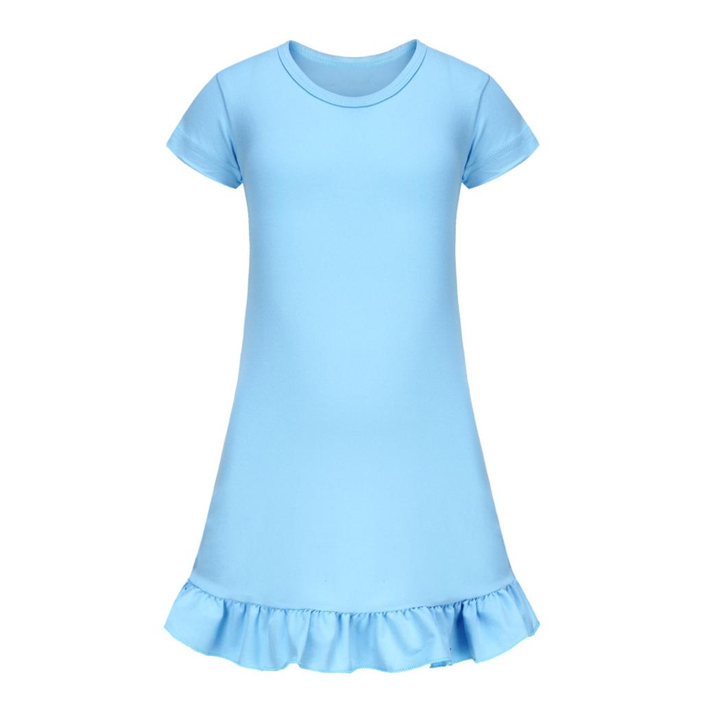 Girls' Sleeveless Nightdress -Hem Sleepwear Set