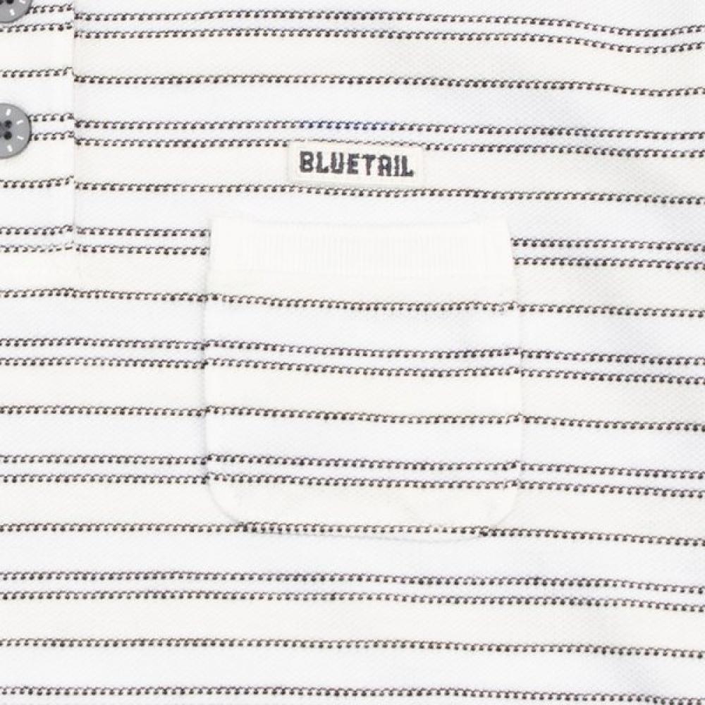 BlueTail WhiTe STripe Crop ShorT Sleeve T shirT azb2Ts06wT