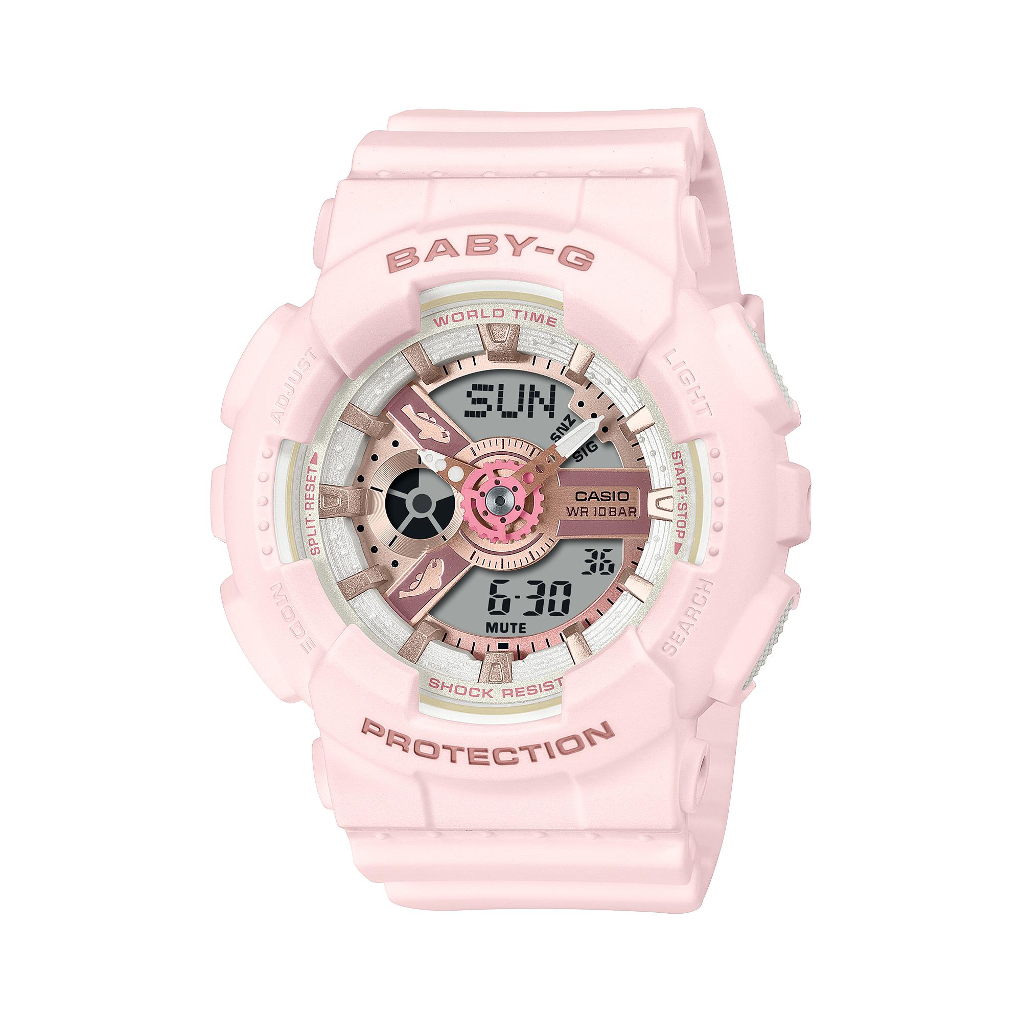 

Casio Baby-G Coral Protection Limited Edition Sports Watch Dual Display Shockproof Waterproof Quartz Movement Resin Strap Women watches BA-110AQ-4APR Regular Watch Box,Pink