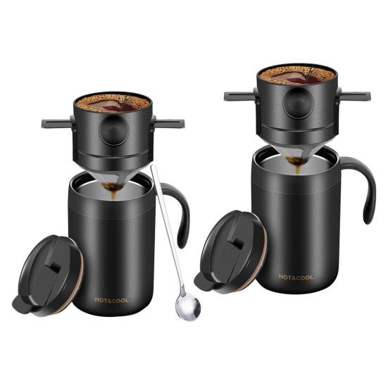 Foldable Portable Coffee Filter Coffee Maker Stainless Steel Drip Coffee Tea Holder Reusable Paperless Pour Over Coffee Dripper