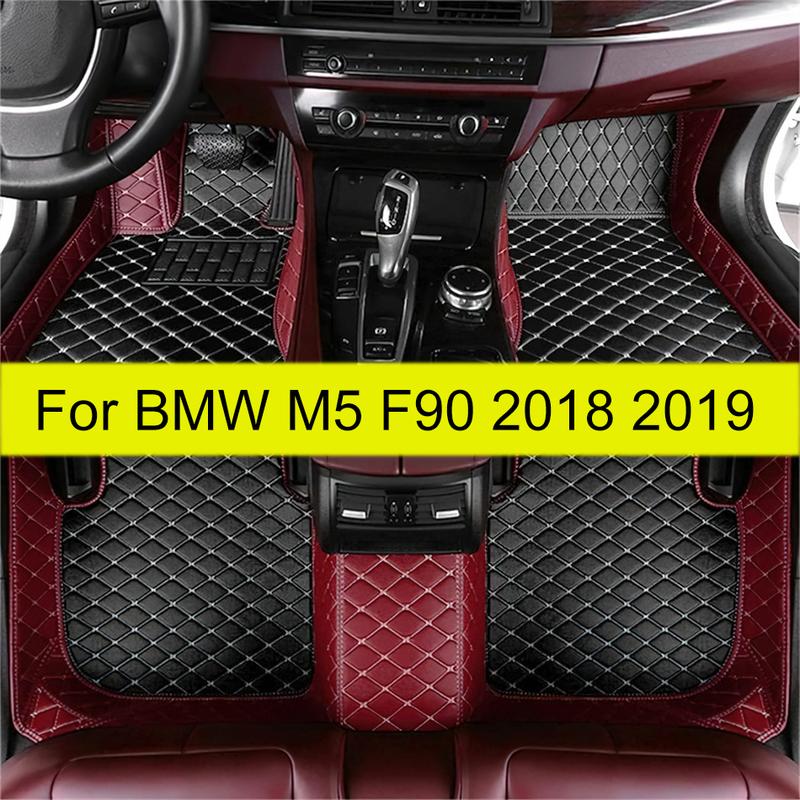 Car Floor Mats For BMW M5 F90 2018   Auto Foot Pads Automobile Carpet Cover Interior Accessories