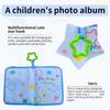 Interactive Toddler Photo Album Baby First Year Family Pictures Book with Chewable Rings and Shatters Resistant Mirror