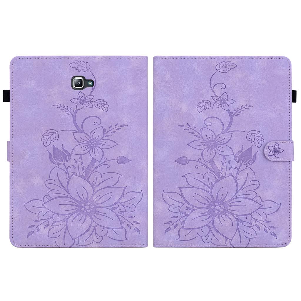 Für Samsung Galaxy Tab A 10.1 (2016) (T580,T585,P580,P585).Tablet-Hülle aus PU-Leder mit exquisitem floralem Prägedesign