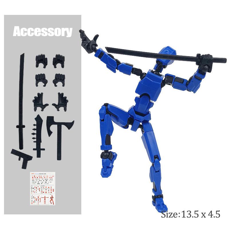 1/4/6PCS Assembled Titan T13 Action Figures Robot Set Toy for Kid 3D Printed Multi Movable Joints Lucky Doll Decora Adult Gift