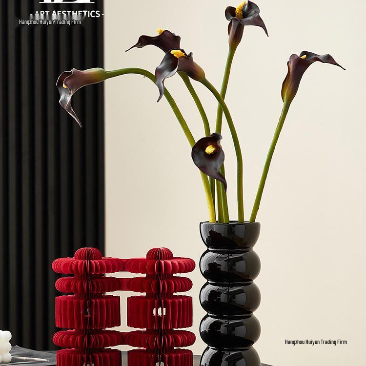 Doppeltes Glück Hochzeitszimmer Origami Tischdekoration: Schlafzimmer- & Wohnzimmer-Blumenvase-Ornament.