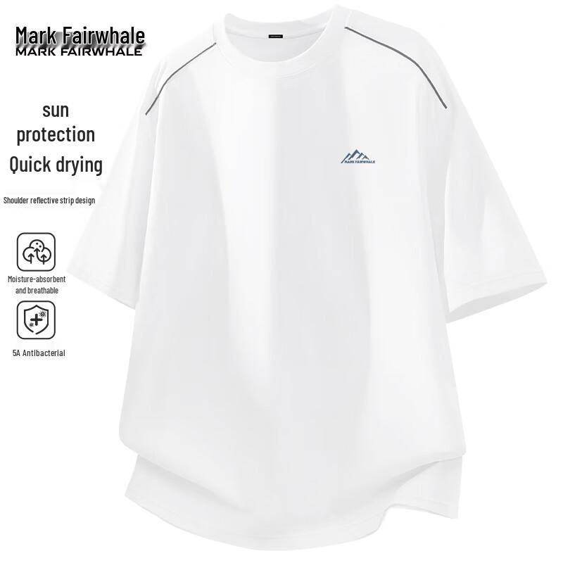 

Mark Huafei Men s Quick-Dry Sun Protection Color Block T-Shirt M
