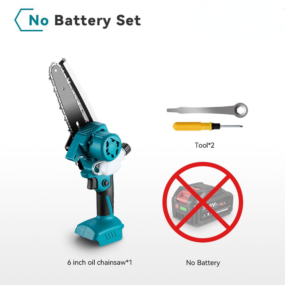 Fierăstrău electric fără perii de 2000W cu 6 inci cu bidon de ulei reglabil, drujbă portabilă fără fir pentru tăiat bușteni, unealtă pentru tăiat ramuri