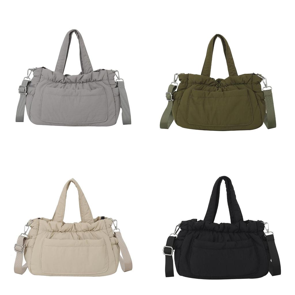 Nylon Tote Bag For Women With Zipper Closure And Mobile Pocket For Daily Use