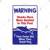 Tin Sign Pool Funny Rules Vintage Plaque Welcome Warning No Swimming Instruction Metal Sign For Home Pool Store Club Wall Decor