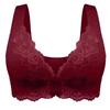 Plus Size Seamless Lace Push-Up Bra with Front Closure and Beautiful Back Design