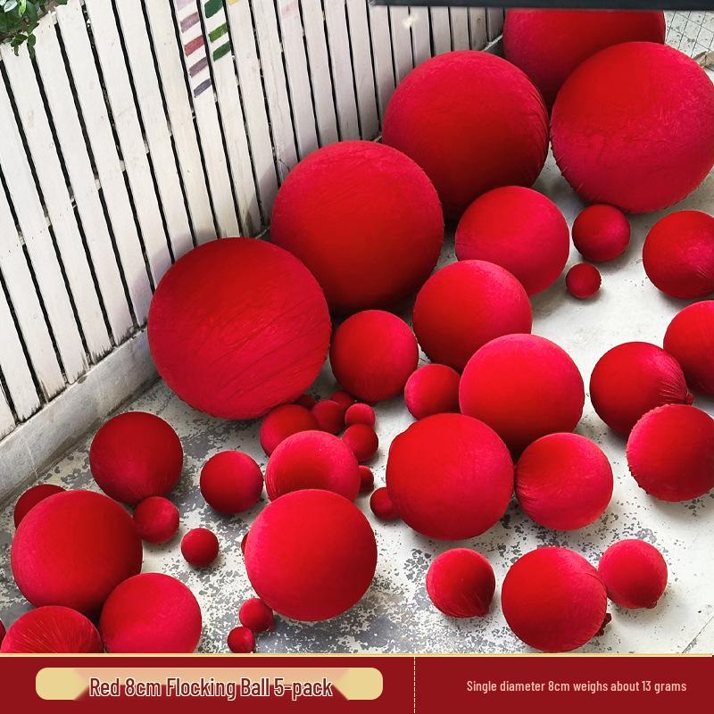 Festive Wine Red Velvet Pendant for New Year & Spring Festival Decorations