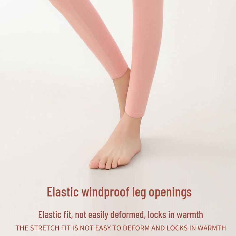 FENTENGCARE Women's Thickened Slim-Fit Thermal Underwear Set with Wool & Silk