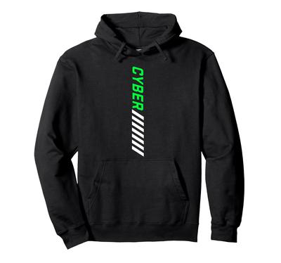 Cyberpunk CYBER "Green" 2177 Near-future Street Style Harajuku Digital Lettering Stylish Cool Hoodie