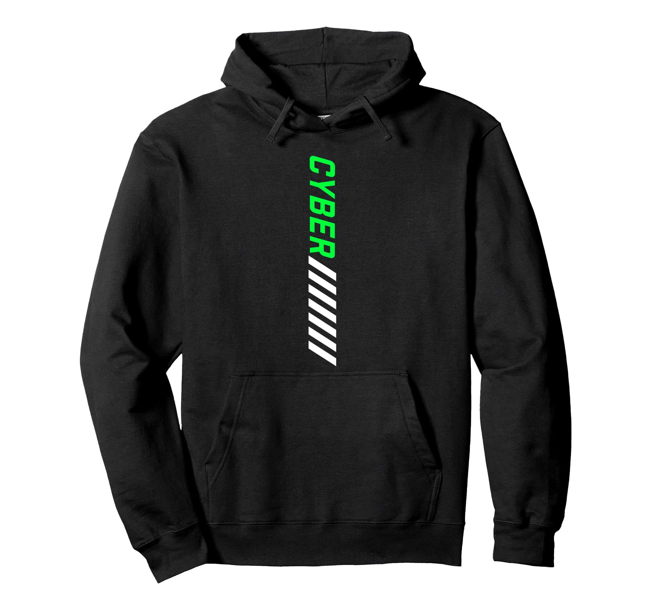 Cyberpunk CYBER  Green  2177 Near-future street style Harajuku digital lettering stylish cool hoodie