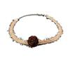 Fuzzy Flower Choker Necklace, Lazy Warm Autumn Winter Warm Tone Clavicle Neck Jewelry