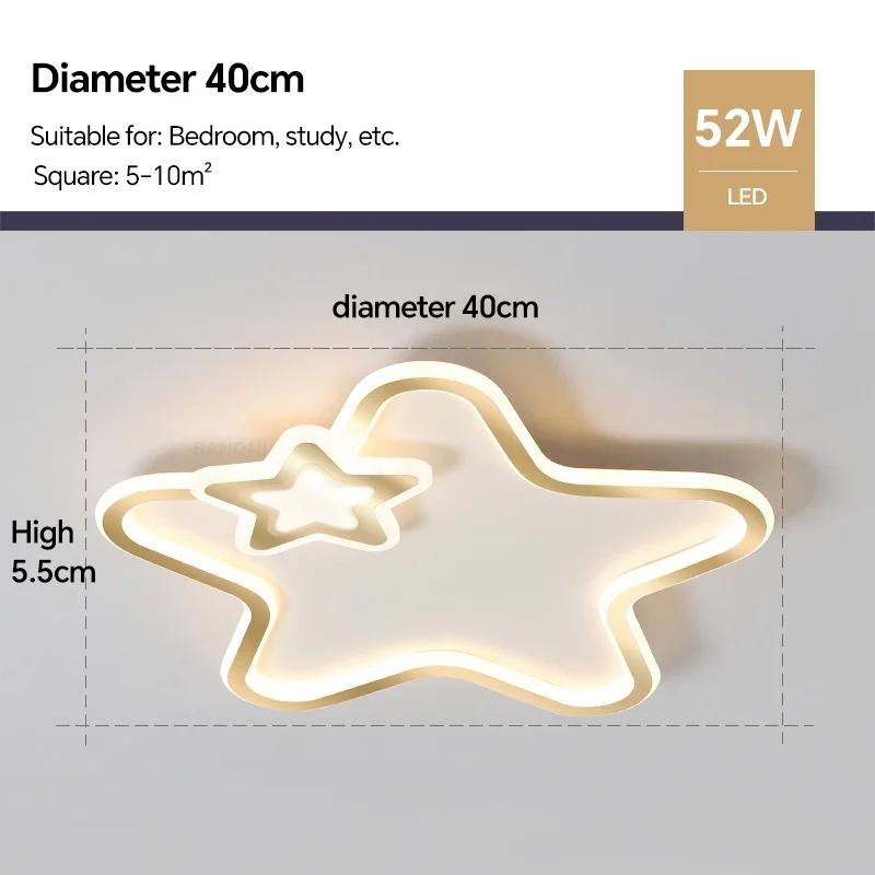 Modern Star LED Ceiling Lamp For Children Living Room Study Aisle Balcony Chandelier Indoor Home Decor Lighting Fixture Luster