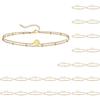 Stainless Steel Bead Chain Round Letter Double-layer Bracelet