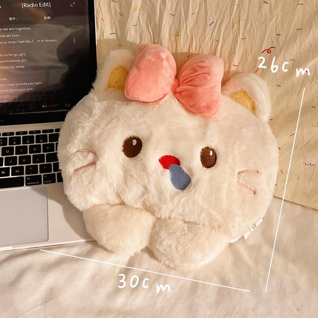 Kitten Hot Water Bag Can Be Inserted Flashlight Hot Water Bag Charging Explosion-Proof Hand Warmer Electric Warming Hand Warmer Stuffed Hot-Water Bag