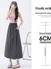 Yamamoto Women's Slit High-Waisted Midi Skirt-Pants, Summer 2026 - Ice Silk, Slimming Casual Wide-Legs.