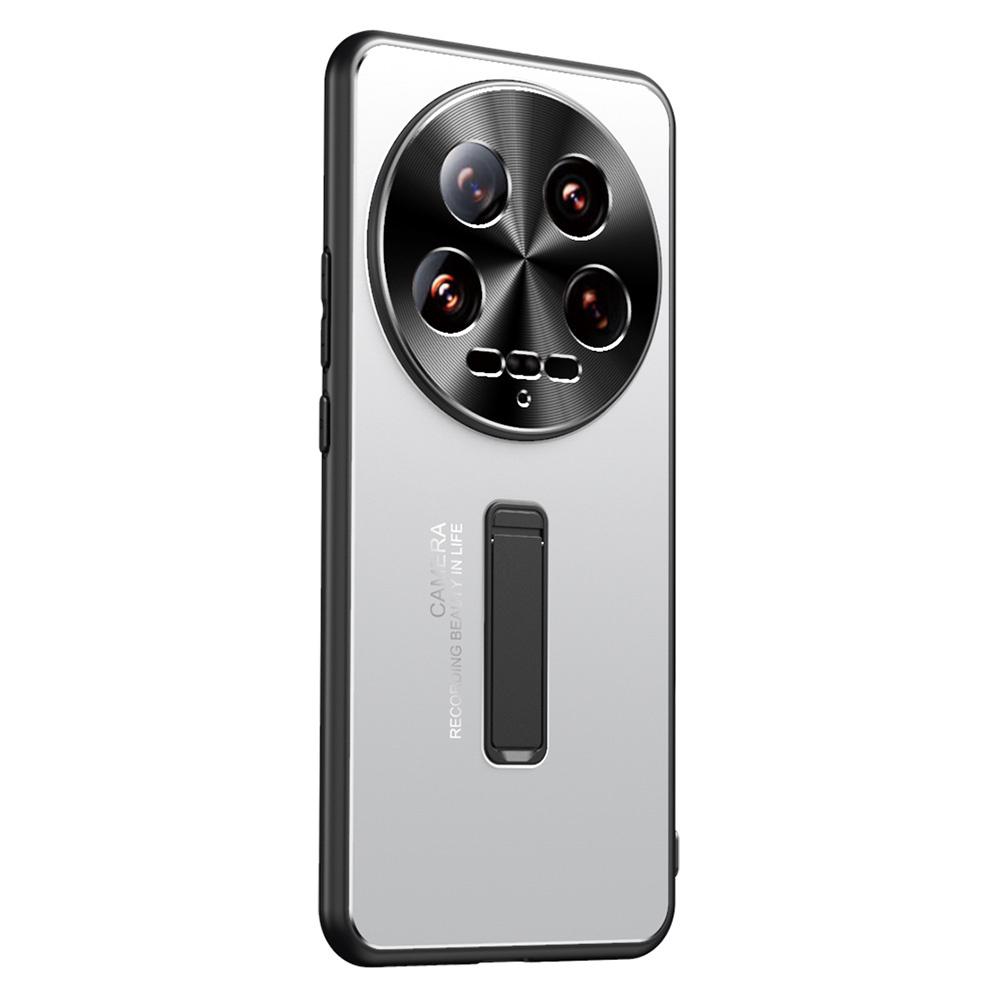 

For Xiaomi 14 Ultra Case with Hidden Kickstand Hard PC Shockproof Phone Cover Silver