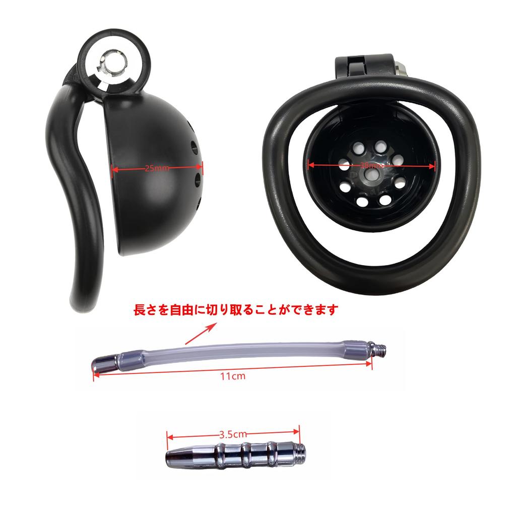 KKSEXY Chastity Belt Click Lock Chastity Device Male Chastity Lock ABS Material Chastity Device 5 Rings with Cock Cage Chastity Cage SM Adult Toys