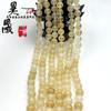 Brown Watermelon Crystal Bead Necklace & Earrings Set with Yellow Topaz Loose Beads for DIY Bracelets.