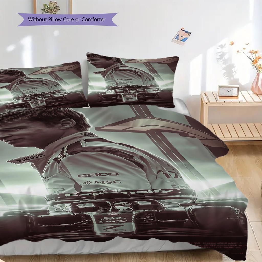 Formula 1 Movie Threepiece Set 1 Duvet Cover 2 Pillowcase Without Core Soft And Comfortable Duvet Cover And Pillowcase