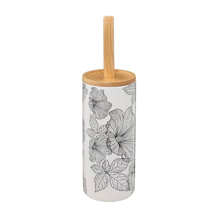 Brosse de toilette 10 x 37 cm envole florale