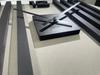 Black lamella wall clock SQ 60cm