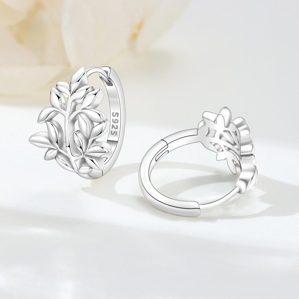 Orstarry S925 Silver Earrings Exquisite Plant Leaves Daisy Flower Earrings For Women Birthday Gift Silver Jewelry