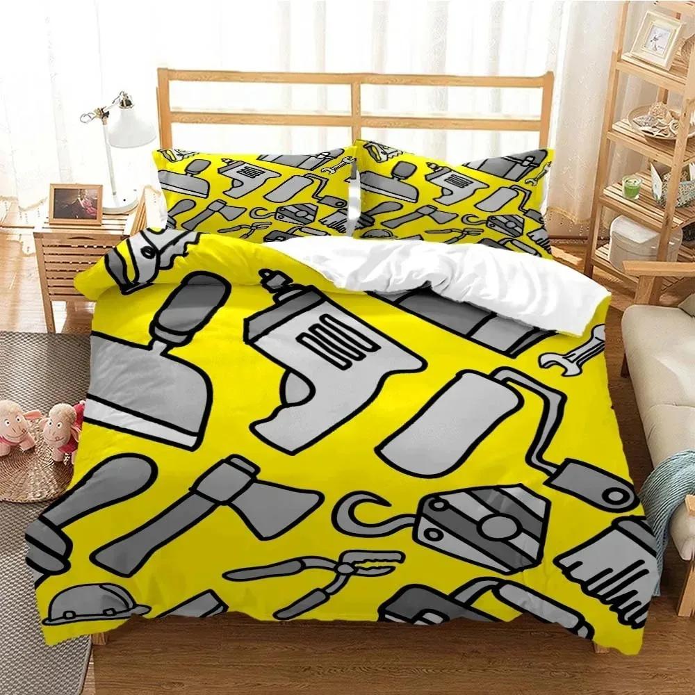 Cartoon Cute Print Digital Print Polyester Bedding Sets Boys Covers Boys Bed Linen Set Teens Bedding Set