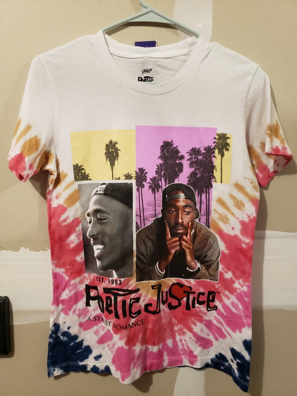 Womens Poetic Justice 2pac Tupac Shirt Tye Dye Size Small NWT Unisex T-Shirt S