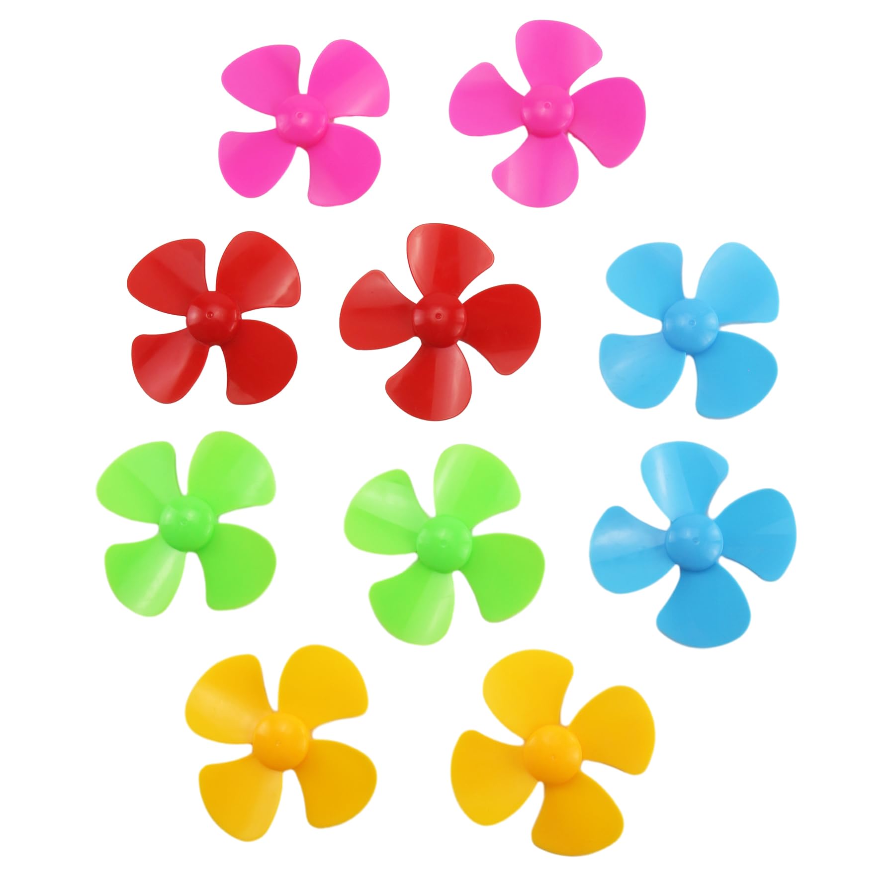 BOROLA 10-Piece Four-Blade Spiral Fan Blade Toy Parts, Compatible with Model Ship Propellers, Aircraft, and Small Fans, Science and Educational Toys