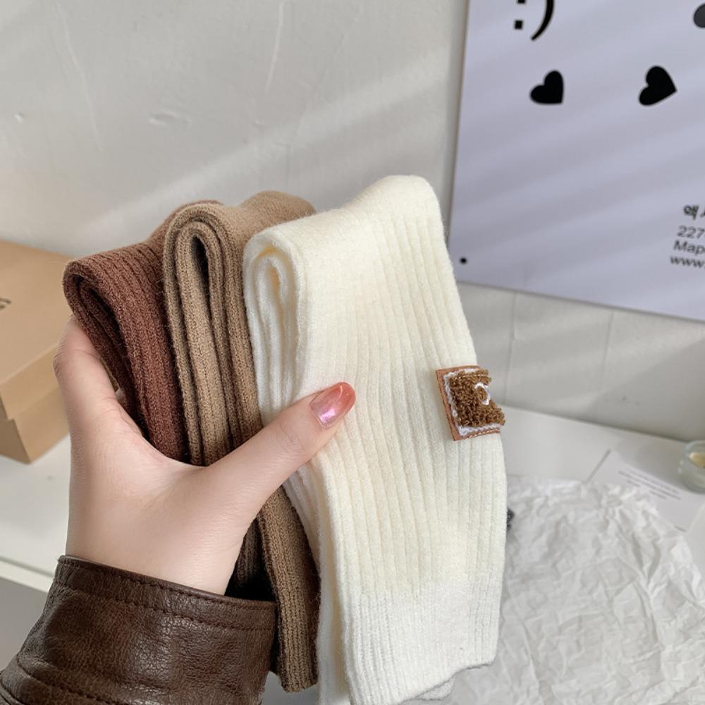 Knitted Mid-Tube Socks Keep Warm Women Socks Ins Snow Boot Socks  Autumn