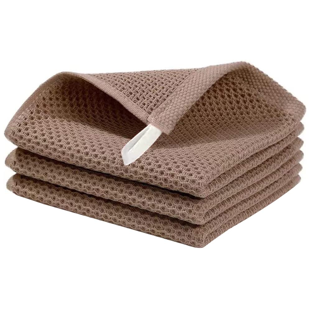 

FOXNOV Kitchen Waffle 34cm x Antibacterial and Kitchen Kitchen Mop Commercial Wedding Set of 3 Dishcloths, Dishcloths, Cotton, 34cm, Odor-Resistant,