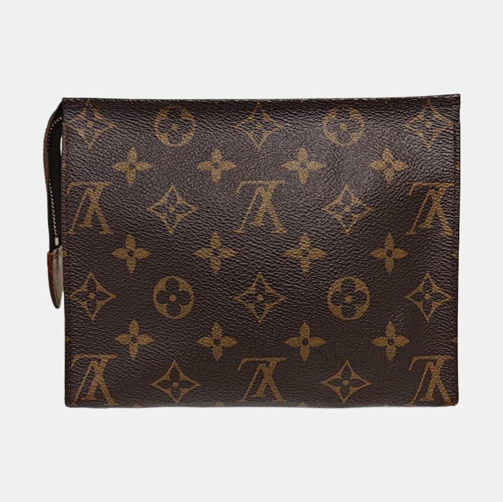 [Pre-Owned] Poche Toilette 19 Classic Monogram Versatile Portable Canvas Toiletry Bag Clutch - Good #5AKDNI