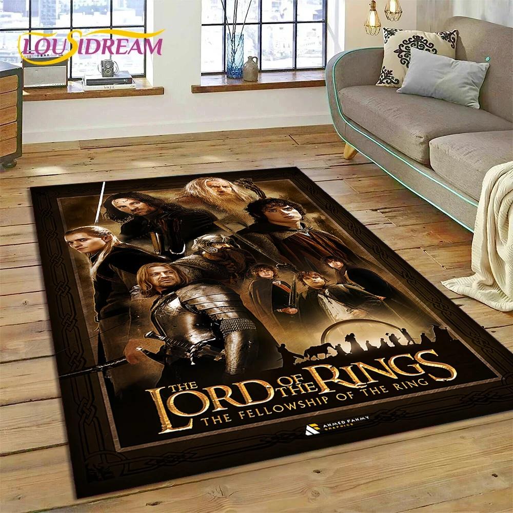 L-Lord of The Rings H-Hobbit Movie Carpet Rug for Bedroom Living Room Home Sofa Decoration,Children Game Large Decor Floor Mat