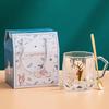 Creative Deer Glass Mug Gift Set