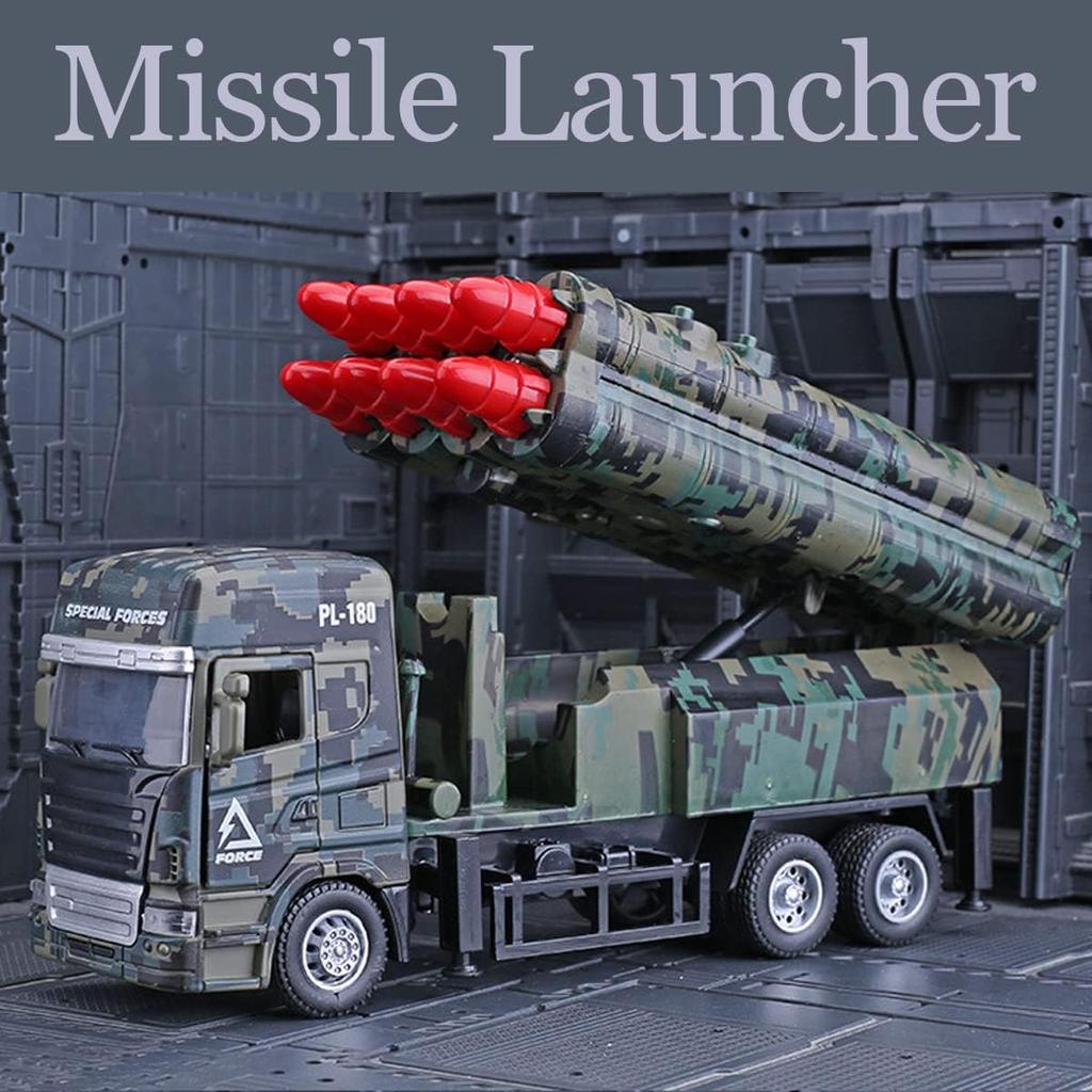 1/32 PL-180 PL-180 odpalovač raket Model vojenského vozidla se světly a zvuky Autíčko s třecím pohonem z kovové slitiny pro děti Chlapci Dívky Dospělí
