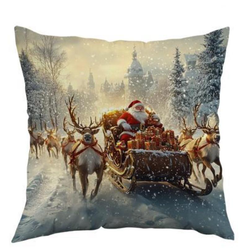 Christmas American Decorative Throw Pillow Case Pillow Case Sofa Living Room Cushion Pillow Case