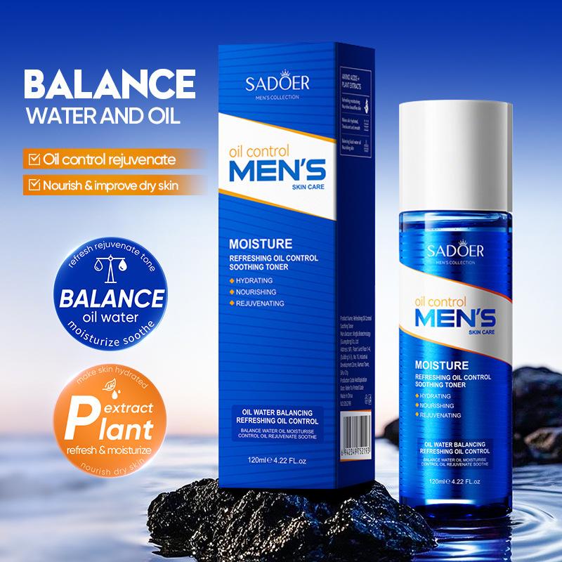 Toner 120ml Erfrischendes Ölkontrolle Feuchtigkeitsspendendes Wasser für Männer