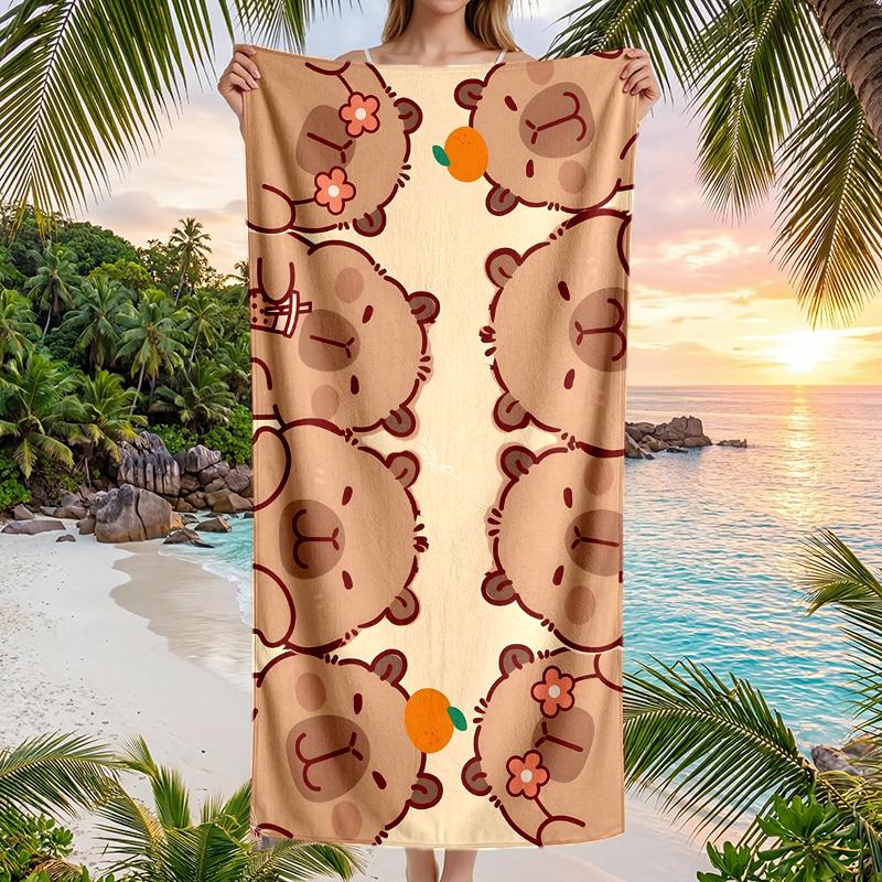 Kapibara Fashion Beach Towel: Ideal for Summer Adventures Soft, absorbent and quick drying suitable for swimming and bathing