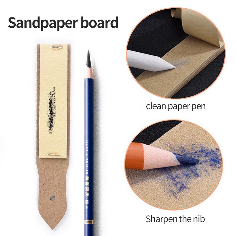 Sketching Pencil Sandpaper Board Sketching Charcoal Pencil Sharpening Sandpaper Set For Artist Art Drawing Supplies