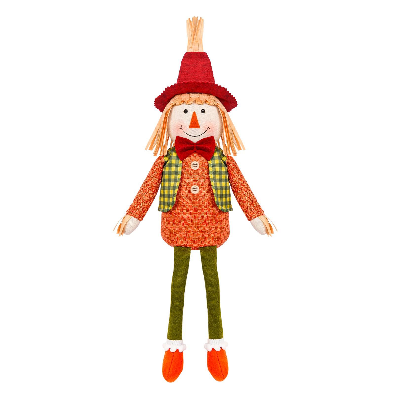 Thanksgiving Scarecrow Decoration: Autumn Harvest Window & Desktop Figurine