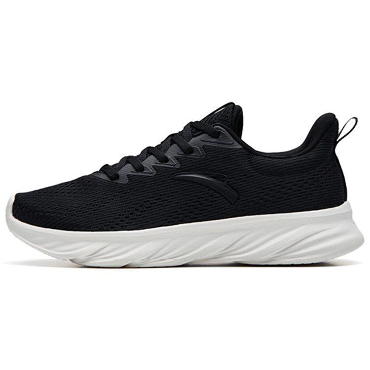 Anta Cushioning Slip Resistant Abrasion Resistant Breathable Lightweight Low top Running Shoes Women's Black Gray 122235571-1